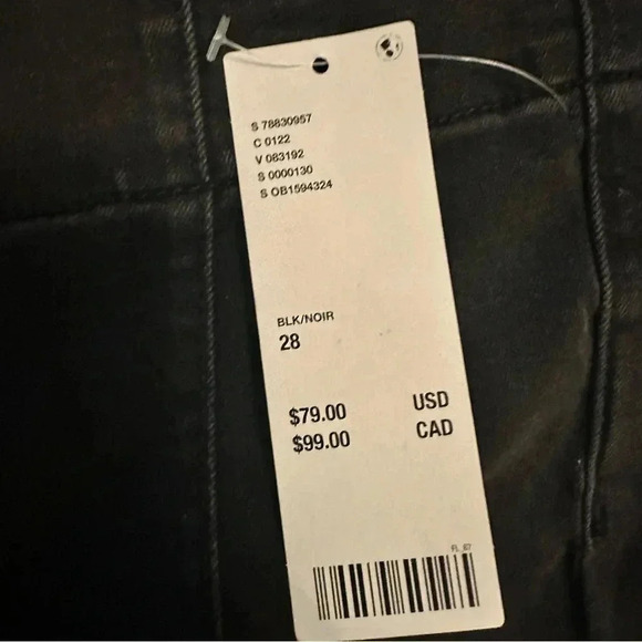 NWT Urban Outfitters BDG black high rise skinny jeans denim side zip size 28 - Picture 6 of 12